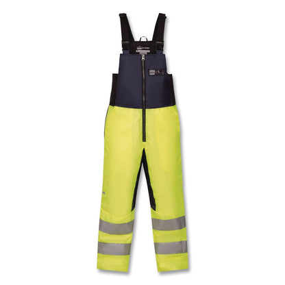 ergodyne® N-Ferno 6479 Hi-Vis Freezer Bib Overalls, X-Large, Lime (EGO41285)