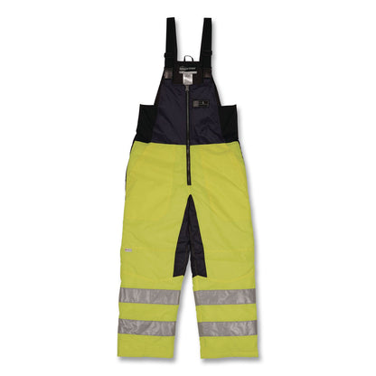 ergodyne® N-Ferno 6479 Hi-Vis Freezer Bib Overalls, 2X-Large, Lime (EGO41286)