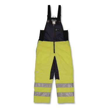 ergodyne® N-Ferno 6479 Hi-Vis Freezer Bib Overalls, 3X-Large, Lime (EGO41287)
