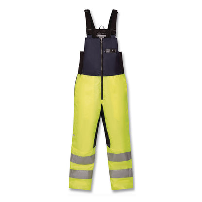 ergodyne® N-Ferno 6479 Hi-Vis Freezer Bib Overalls, 5X-Large, Lime (EGO41289)