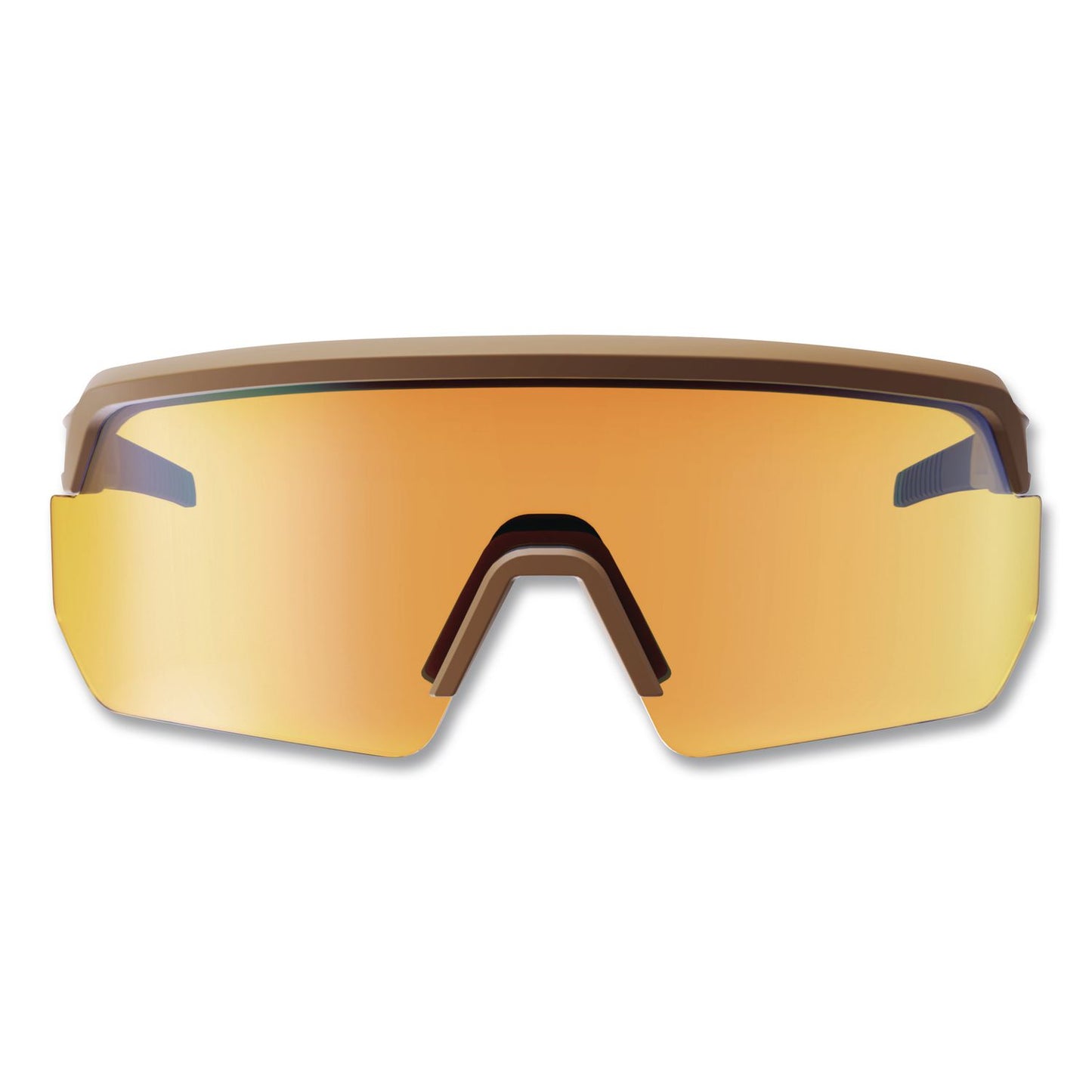 ergodyne® Skullerz AEGIR Color Enhancing Safety Glasses with Mirrored Lenses, Matte Desert Nylon Frame, High Contrast Yellow Lens (EGO55212)
