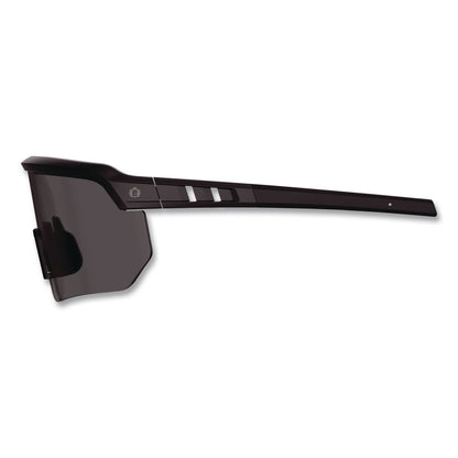 ergodyne® Skullerz AEGIR Color Enhancing Anti-Scratch and Enhanced Anti-Fog Safety Glasses, Matte Black Frame, High Contrast Smoke Lens (EGO55221)