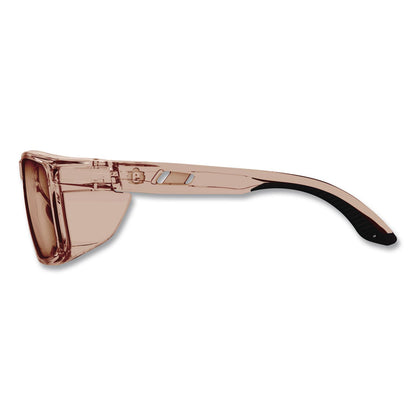 ergodyne® Skullerz SIXTEN Anti-Scratch/Enhanced Anti-Fog Safety Glasses w/Side Shield, Polarized Mirrored Lens, Translucent Tan, Bronze (EGO58241)