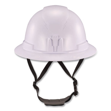 ergodyne® Skullerz 8963 Full Brim Class E Safety Helmet, 6-Point Rachet Suspension, Full Brim, White (EGO60540)