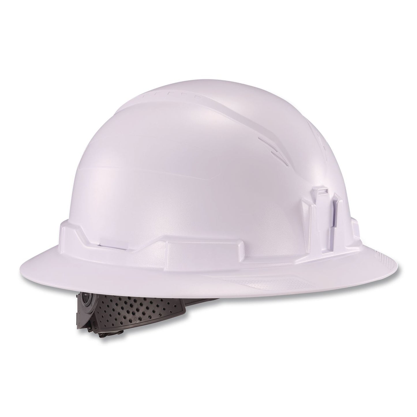 ergodyne® Skullerz 8963 Full Brim Class E Safety Helmet, 6-Point Rachet Suspension, Full Brim, White (EGO60540)