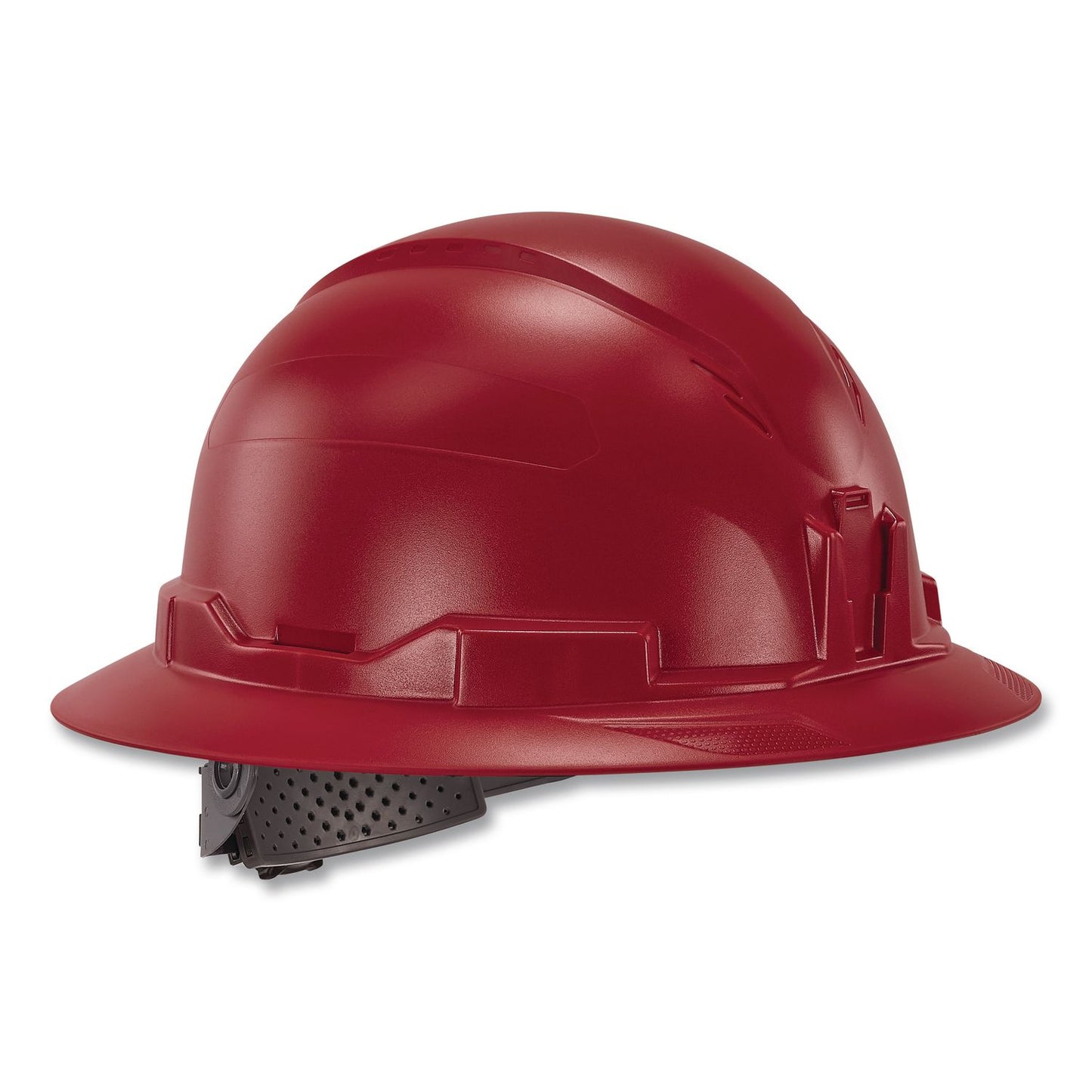 ergodyne® Skullerz 8963 Full Brim Class E Safety Helmet, 6-Point Rachet Suspension, Full Brim, Red (EGO60544)
