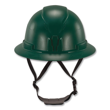 ergodyne® Skullerz 8963 Full Brim Class E Safety Helmet, 6-Point Rachet Suspension, Full Brim, Green (EGO60545)
