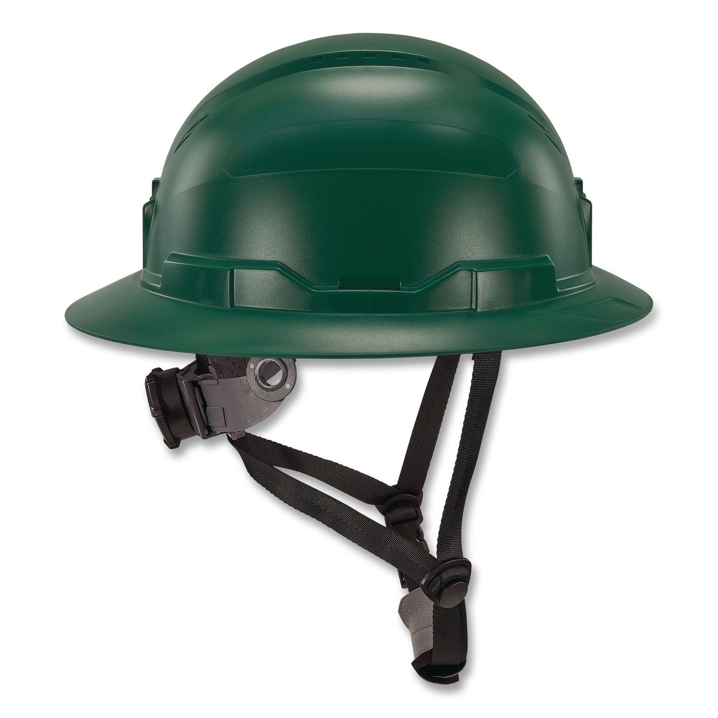 ergodyne® Skullerz 8963 Full Brim Class E Safety Helmet, 6-Point Rachet Suspension, Full Brim, Green (EGO60545)