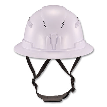 ergodyne® Skullerz 8964 Full Brim Class C Safety Helmet, 6-Point Ratchet Suspension, White (EGO60560)