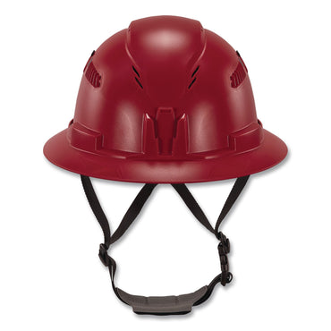 ergodyne® Skullerz 8964 Full Brim Class C Safety Helmet, 6-Point Ratchet Suspension, Red (EGO60564)