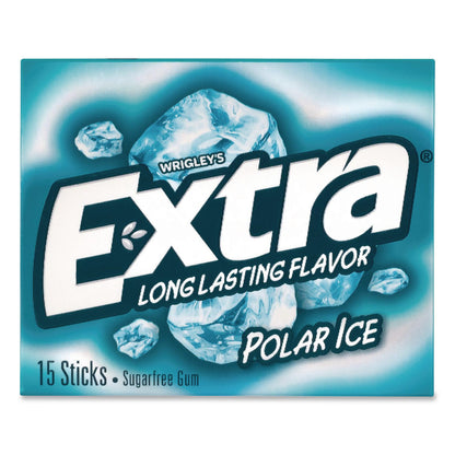 Wrigley's® Extra Polar Ice Sugar-Free Gum, Polar Ice, 15 Sticks/Pack, 10 Packs/Carton (GRR22002641)