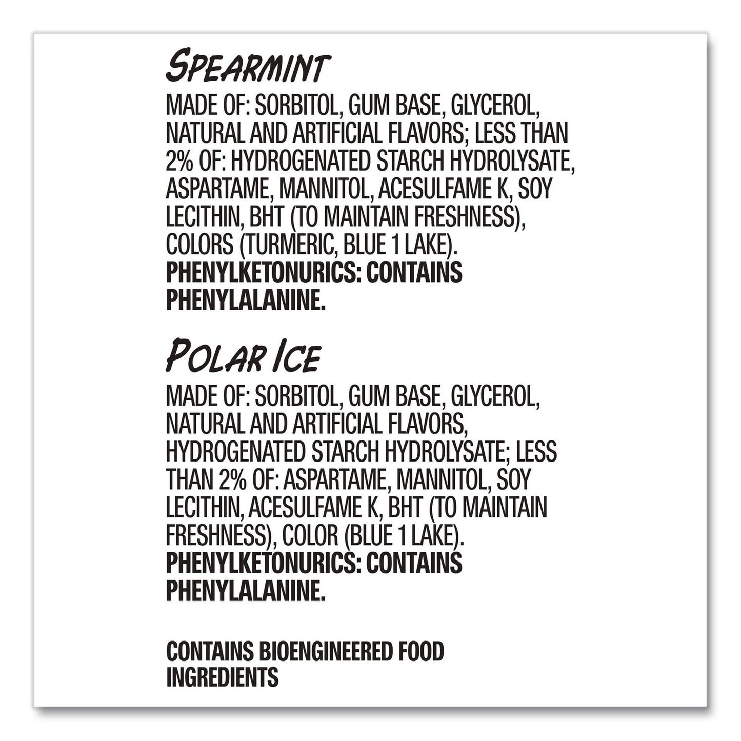 Wrigley's® Extra Polar Ice and Spearmint Sugar-Free Gum Variety Pack, Polar Ice/Spearmint, 35 Sticks/Pack, 8 Packs/Carton (GRR22002644)