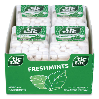 Tic Tac® Freshmints, Peppermint, 1 oz Pack, 12 Packs/Carton (GRR22002648)