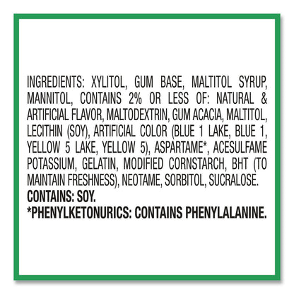 ICE BREAKERS Ice Cubes Spearmint Sugar-Free Gum, Spearmint, 40 Cubes/Bottle, 4 Bottles/Carton (GRR22002651)