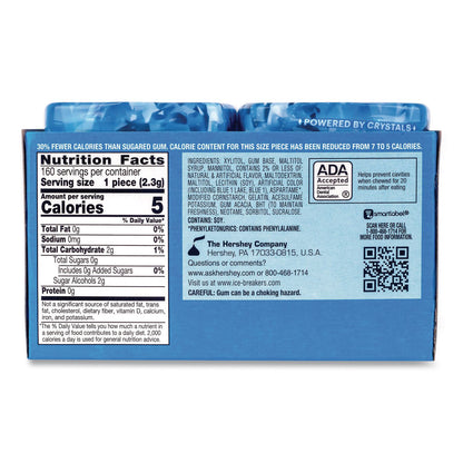 ICE BREAKERS Ice Cubes Peppermint Sugar-Free Gum, Peppermint, 40 Cubes/Bottle, 4 Bottles/Carton (GRR22002645)