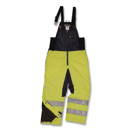 ergodyne® N-Ferno 6479 Hi-Vis Freezer Bib Overalls, X-Large, Lime (EGO41285)