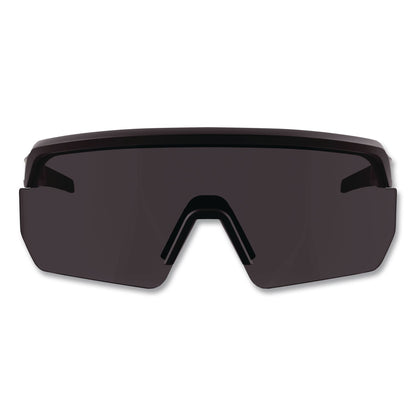 ergodyne® Skullerz AEGIR Color Enhancing Safety Glasses, Matte Black Nylon Frame, High Contrast Smoke Polycarbonate Lens (EGO55201)