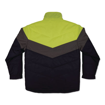 ergodyne® N-Ferno 6464 Insulated Freezer Jacket with AmpliFIRE Heat Reflective Lining, 4X-Large, Navy (EGO41138)