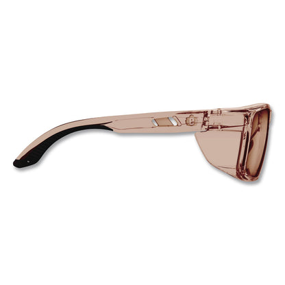 ergodyne® Skullerz SIXTEN Anti-Scratch/Enhanced Anti-Fog Safety Glasses w/Side Shield, Polarized Mirrored Lens, Translucent Tan, Bronze (EGO58241)
