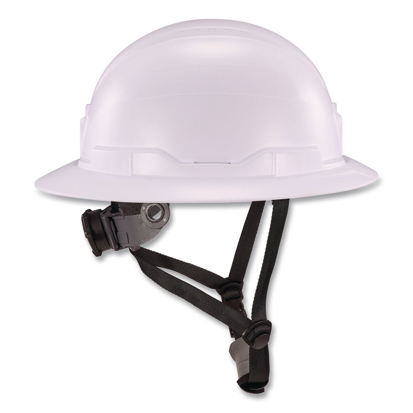 ergodyne® Skullerz 8963 Full Brim Class E Safety Helmet, 6-Point Rachet Suspension, Full Brim, White (EGO60540)