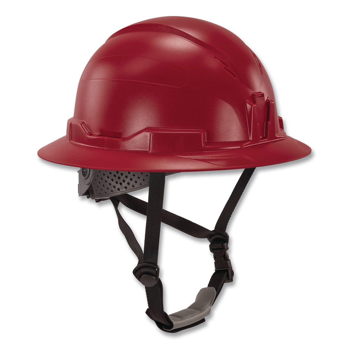 ergodyne® Skullerz 8963 Full Brim Class E Safety Helmet, 6-Point Rachet Suspension, Full Brim, Red (EGO60544)