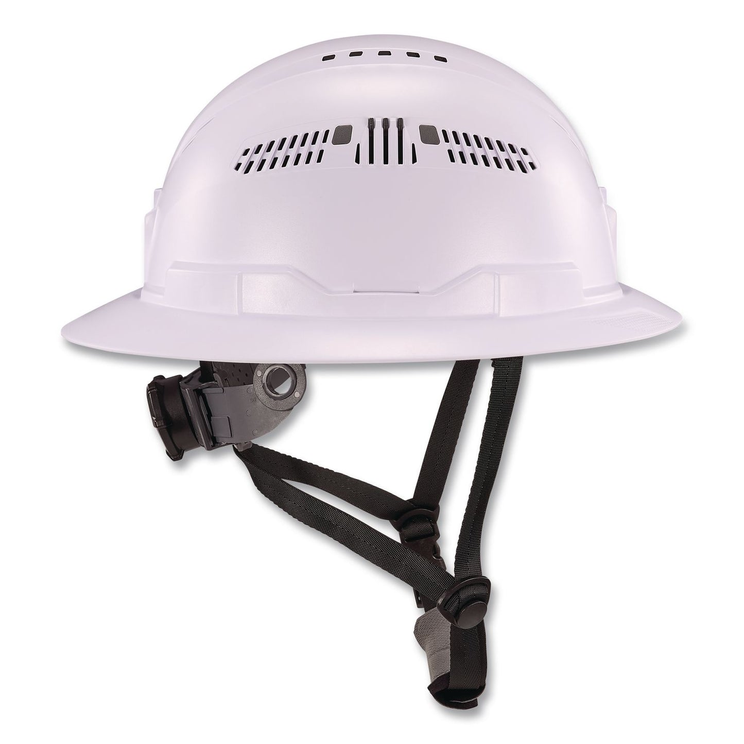 ergodyne® Skullerz 8964 Full Brim Class C Safety Helmet, 6-Point Ratchet Suspension, White (EGO60560)