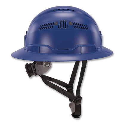 ergodyne® Skullerz 8964 Full Brim Class C Safety Helmet, 6-Point Ratchet Suspension, Blue (EGO60563)