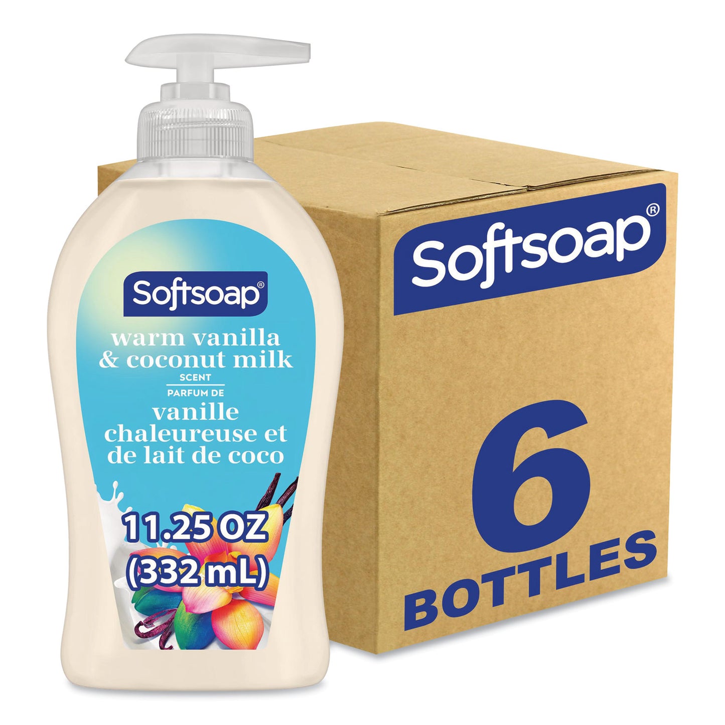 Softsoap® Liquid Hand Soap Pumps, Vanilla and Coconut, 11.25 oz, 6/Carton (CPCUS07059ACT)