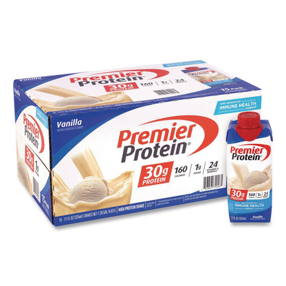 Premier Protein® Vanilla Shake, 11 oz Bottle, 15/Carton (GRR22002614)