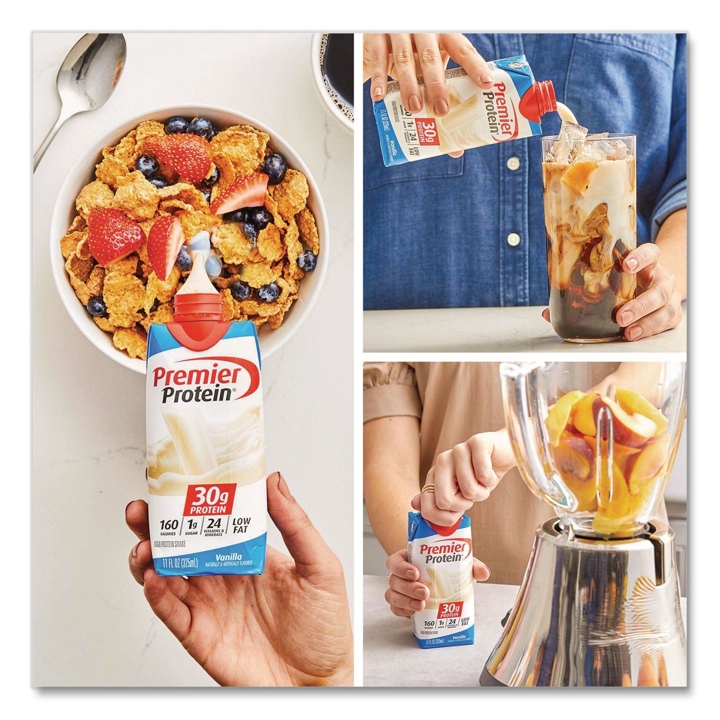 Premier Protein® Vanilla Shake, 11 oz Bottle, 15/Carton (GRR22002614)