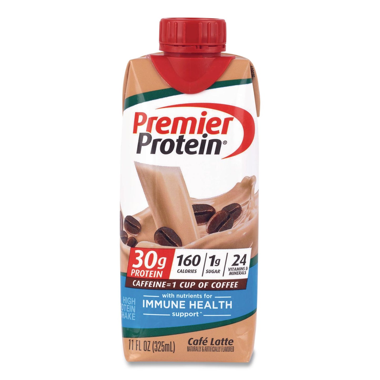 Premier Protein® Cafe Latte Shake, 11 oz Bottle, 15/Carton (GRR22002615)
