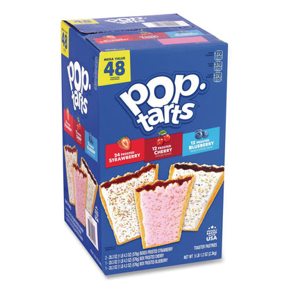 Kellogg's® Frosted Pop Tarts Variety Pack, Assorted Flavors, 5 lb 1.2 oz Box, 48 Pastries/Carton (GRR22002628)