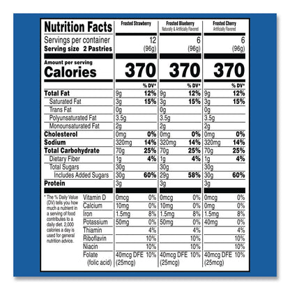 Kellogg's® Frosted Pop Tarts Variety Pack, Assorted Flavors, 5 lb 1.2 oz Box, 48 Pastries/Carton (GRR22002628)