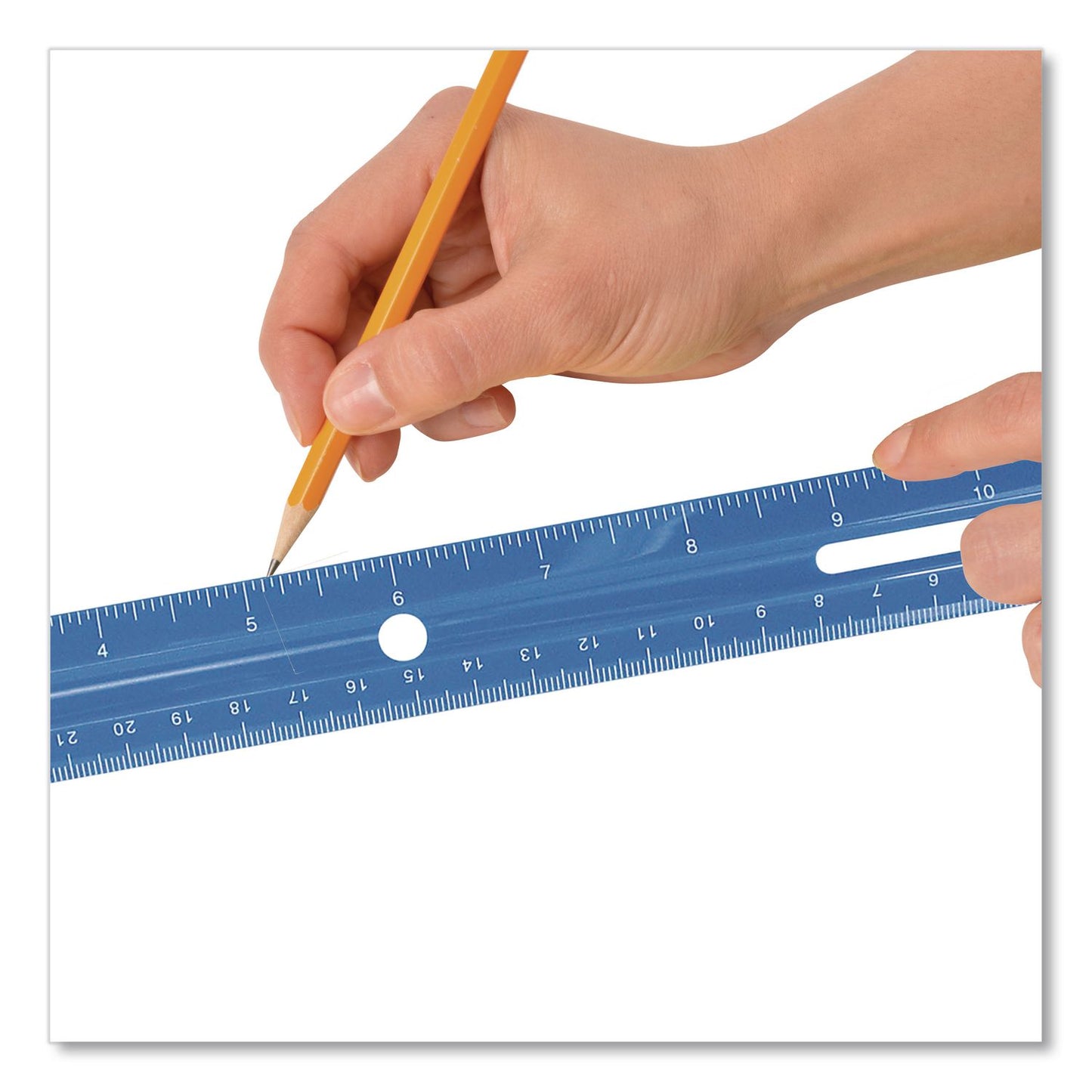 Westcott® Plastic Ruler, Standard/Metric, 12" Long, Randomly Assorted Colors (ACM10526)