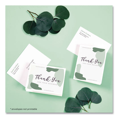 Avery® Quarter-Fold Greeting Cards with Matching Envelopes, 80 lb, 5.5 x 4.25, Matte White, 1 Card/Sheet, 20 Sheets/Pack (AVE3266)