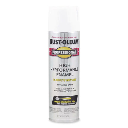 Rust-Oleum® Professional Spray Paint, Gloss White, 15 oz Aerosol Can, 6/Carton (RST7592838CT)