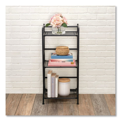 Advantus FlipShelf Three-Shelf Unit, 14.5w x 12d x 30.5h, Black (AVT2431834)