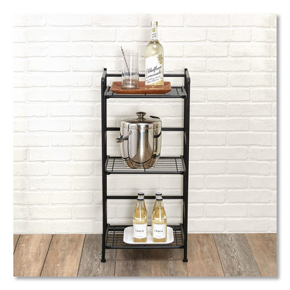 Advantus FlipShelf Three-Shelf Unit, 14.5w x 12d x 30.5h, Black (AVT2431834)