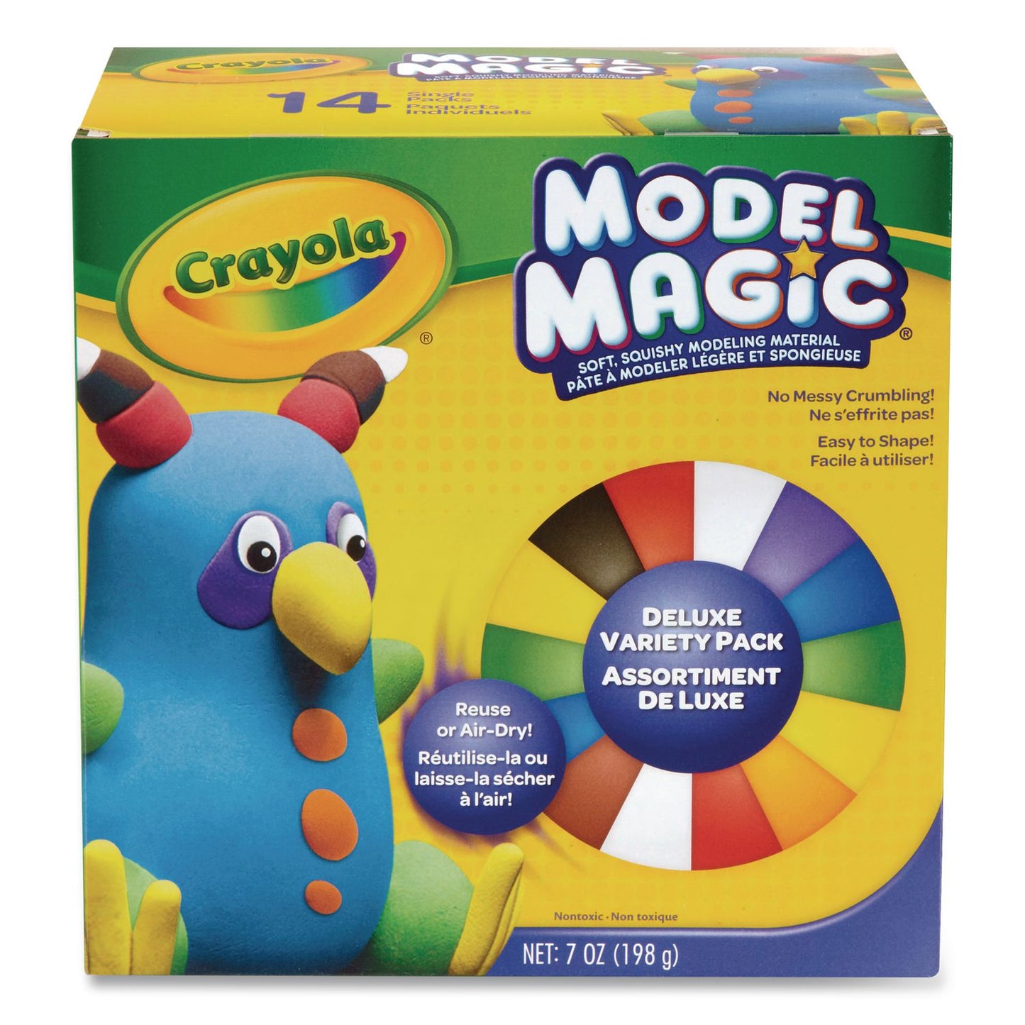Crayola® Model Magic Modeling Compound, Deluxe Variety Pack, Assorted Colors, 0.5 oz Pack, 14 Packs (CYO462490)