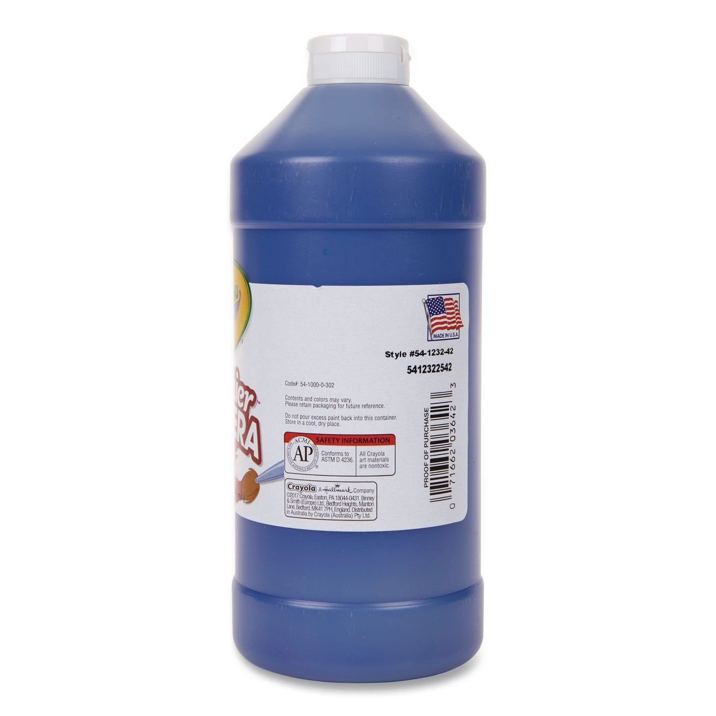 Crayola® Premier Tempera Paint, 32 oz Bottle, Blue (CYO541232042)