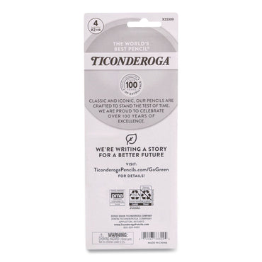 Dixon® Ticonderoga My First Wooden Pencil, HB (#2), Black Lead, Yellow Barrel, 4/Pack (DIX33309)