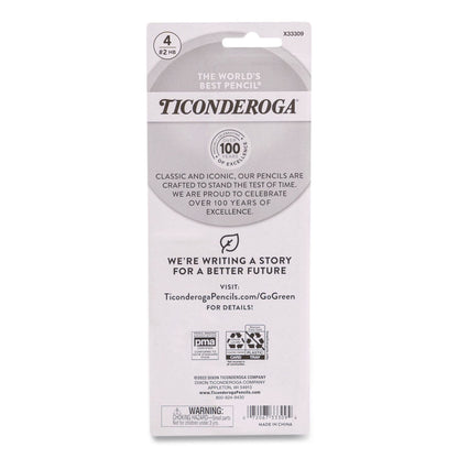 Dixon® Ticonderoga My First Wooden Pencil, HB (#2), Black Lead, Yellow Barrel, 4/Pack (DIX33309)
