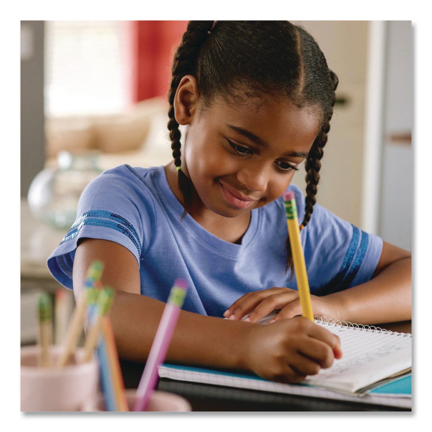 Dixon® Ticonderoga My First Wooden Pencil, HB (#2), Black Lead, Yellow Barrel, 4/Pack (DIX33309)