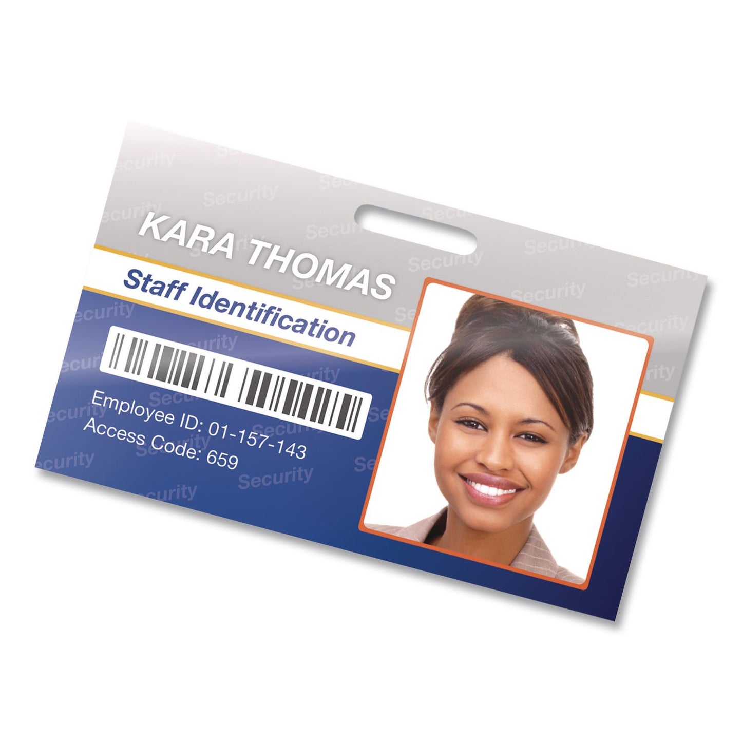 Fellowes® Self-Adhesive Laminating Pouches, With Badge Clips, 5 mil, 3.88 x 2.63, Gloss Clear, 5/Pack (FEL5220701)