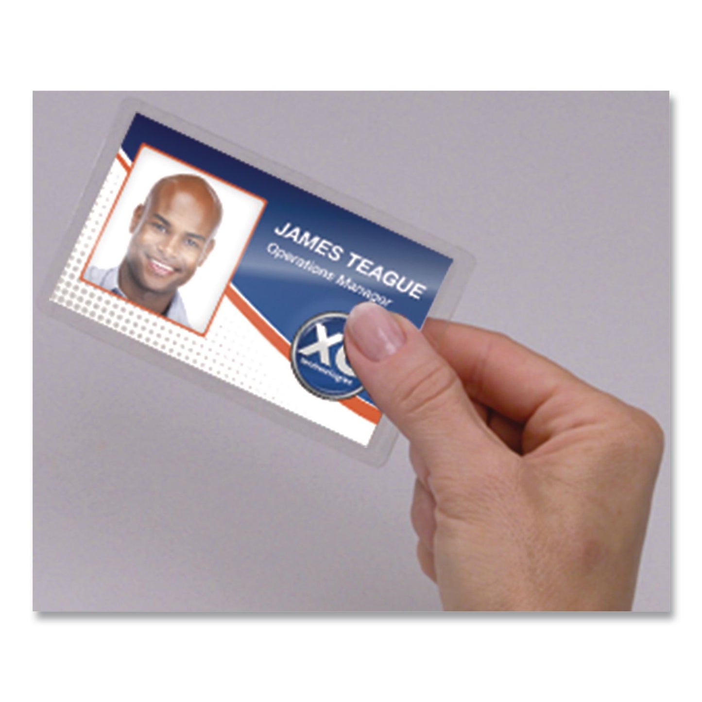 Fellowes® Self-Adhesive Laminating Pouches, With Badge Clips, 5 mil, 3.88 x 2.63, Gloss Clear, 5/Pack (FEL5220701)