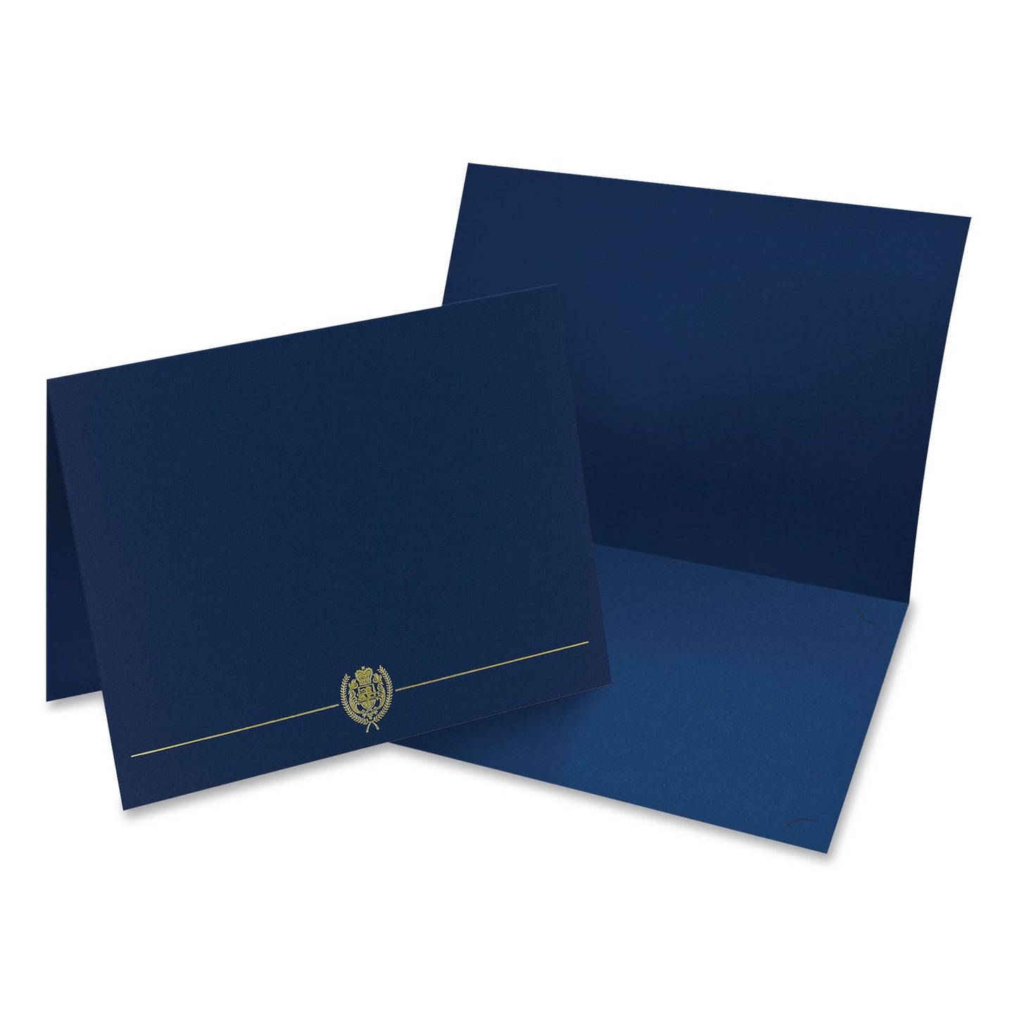 Great Papers!® Classic Crest Certificate Covers, 9.38 x 12, Navy, 4/Pack (GRP903115)
