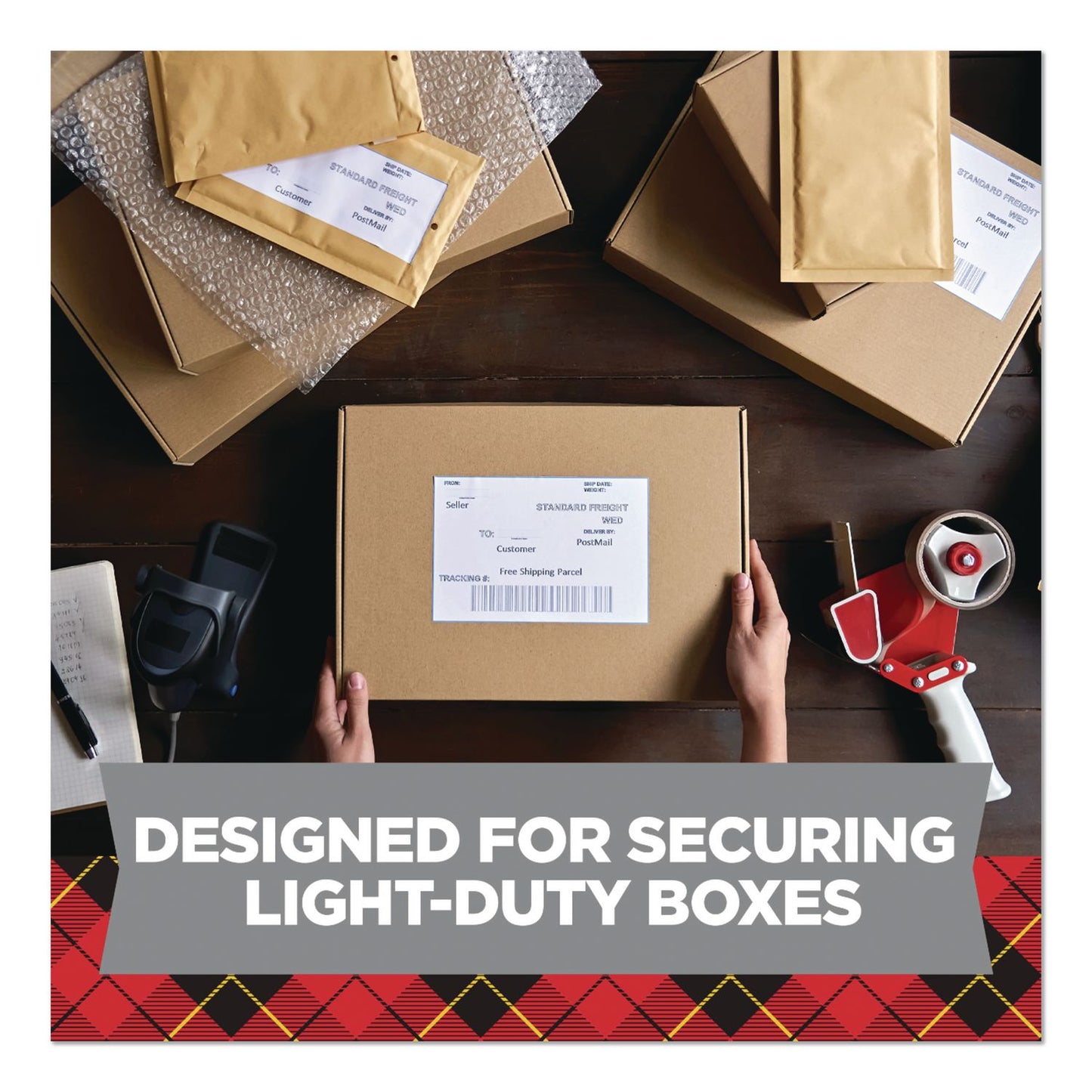 Scotch® 3350 General Purpose Packaging Tape, 3" Core, 1.88" x 54.6 yds, Clear, 3 Rolls/Pack (MMM70005057636)