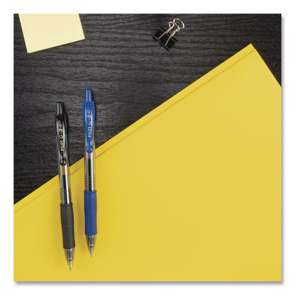 Pilot® G2 Premium Gel Pen, Retractable, Fine 0.7 mm, Blue Ink, Smoke/Blue Barrel, 5/Pack (PIL31299)