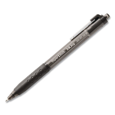 Paper Mate® InkJoy 300 RT Ballpoint Pen, Retractable, Medium 1 mm, Black Ink, Black Barrel, 8/Pack (PAP1945920)