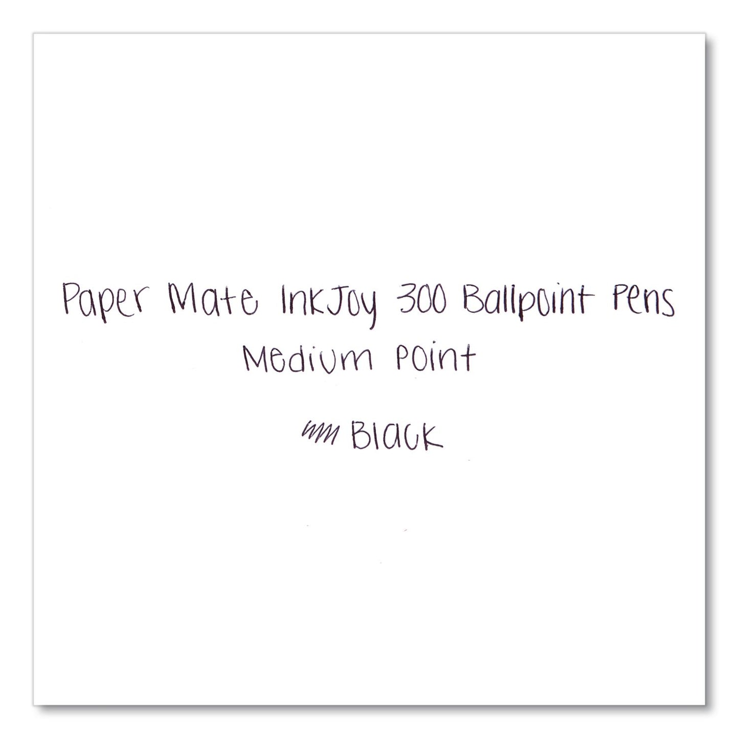 Paper Mate® InkJoy 300 RT Ballpoint Pen, Retractable, Medium 1 mm, Black Ink, Black Barrel, 8/Pack (PAP1945920)